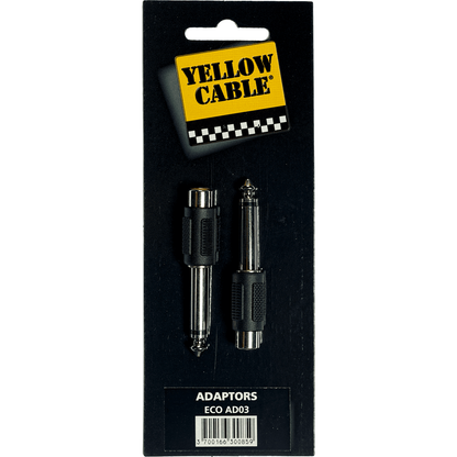 Adapter ECO AD03 by Yellow Cable | RCA female to 6.35mm Mono Male Jack | 2 pcs