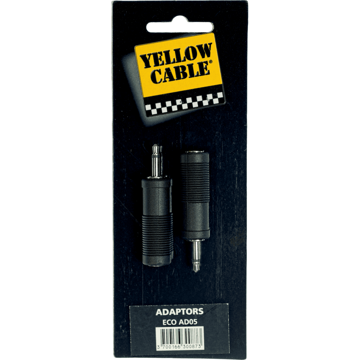 Adapter ECO AD05 by Yellow Cable | 6,35mm Mono Female Jack to Mini Jack Mono | 2 Pieces