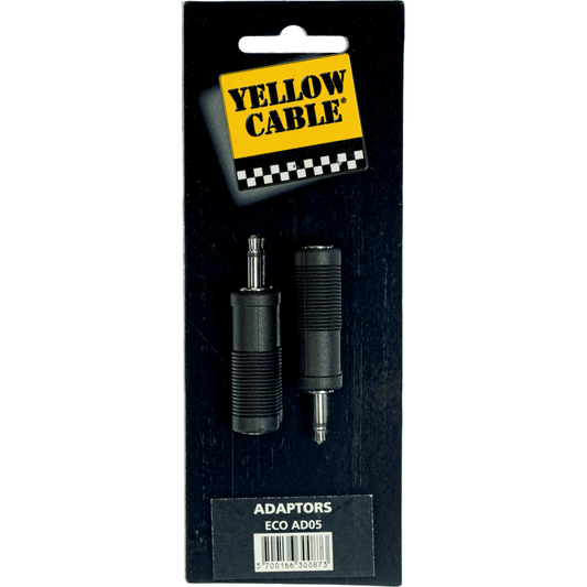 Adapter ECO AD05 by Yellow Cable | 6,35mm Mono Female Jack to Mini Jack Mono | 2 Pieces