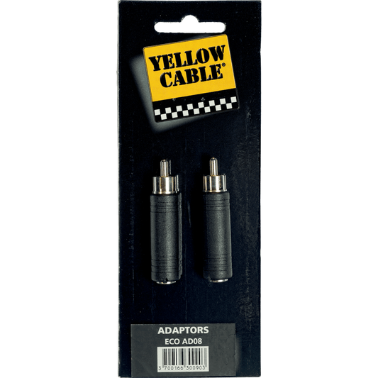 Adapter ECO AD08 by Yellow Cable | RCA male to 6.35mm mono Female jack | 2 pcs