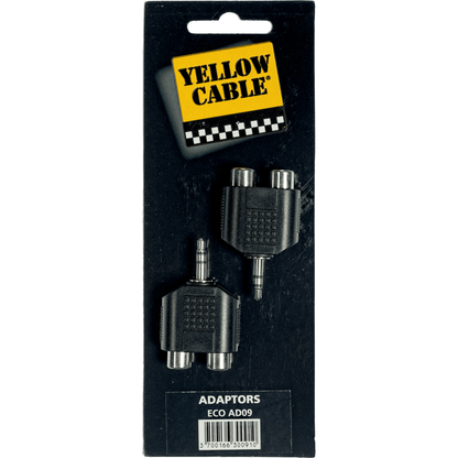 ​Adapter ECO AD09 by Yellow Cable | Stereo male mini jack to 2 x female RCA | 2 pcs