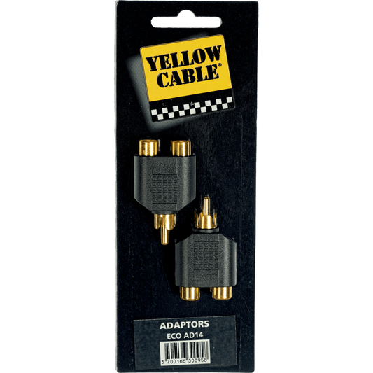 ​Adapter ECO AD14 by Yellow Cable | RCA male to 2 x female RCA | 2 pcs