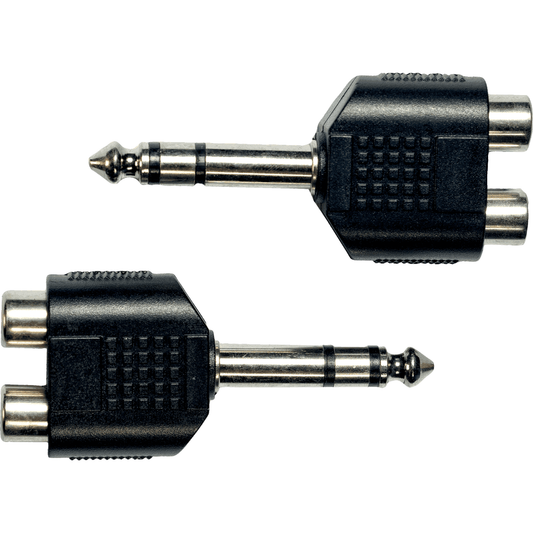 Adapter ECO AD17 by Yellow Cable | 2 x RCA female to Male Stereo Jack 6.35mm | 2 pcs