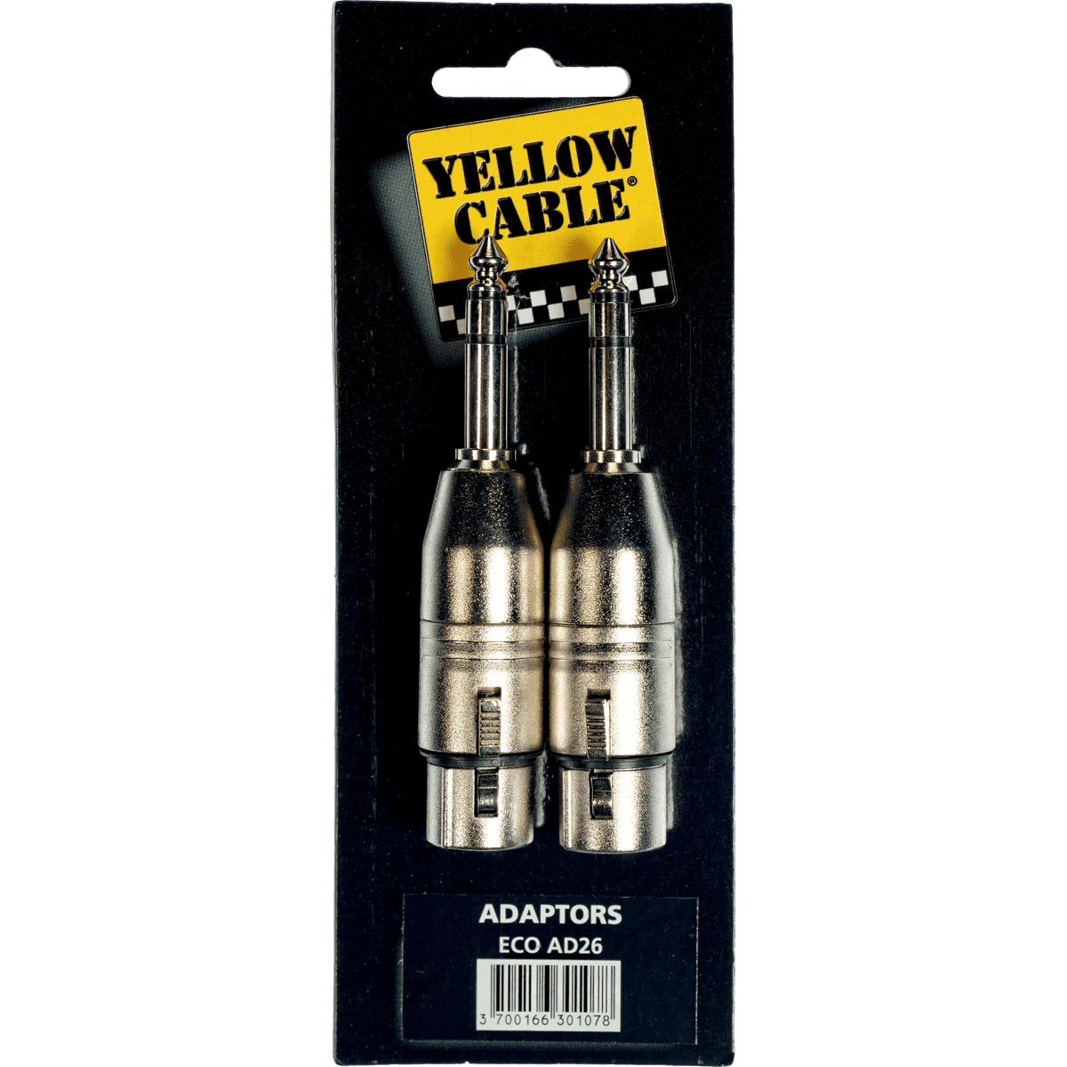 1/4 TRS Jack to Female XLR Adapter by Yellow Cable | Set of 2