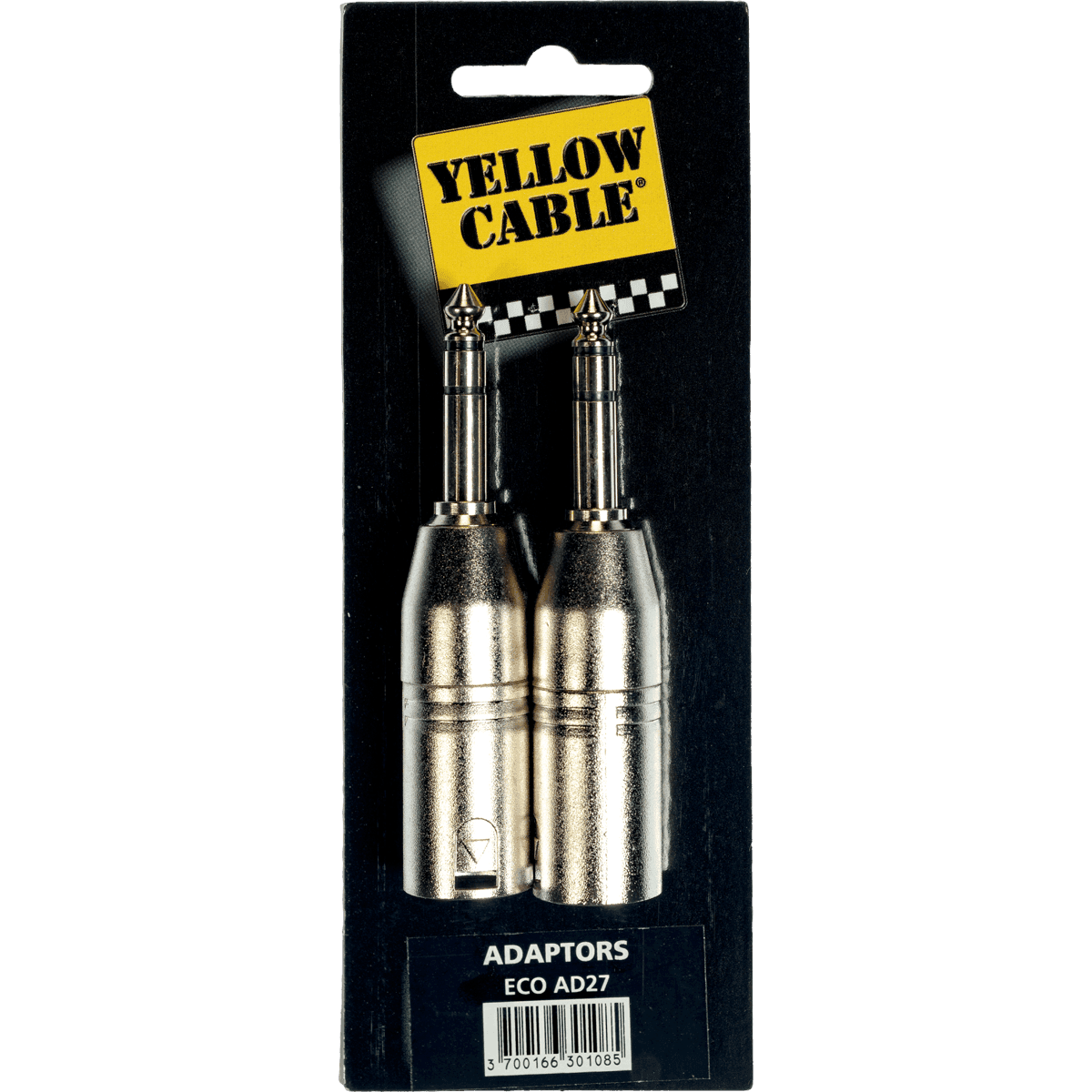 Adapter ECO AD27 by Yellow Cable | XLR Male to Male Stereo jack 6.35mm | 2 pcs