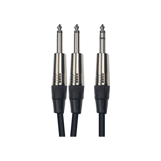 2 x Jack Мono Мale - Jack Stereo Male - 6m | Audio Cable | By Yellow Cable