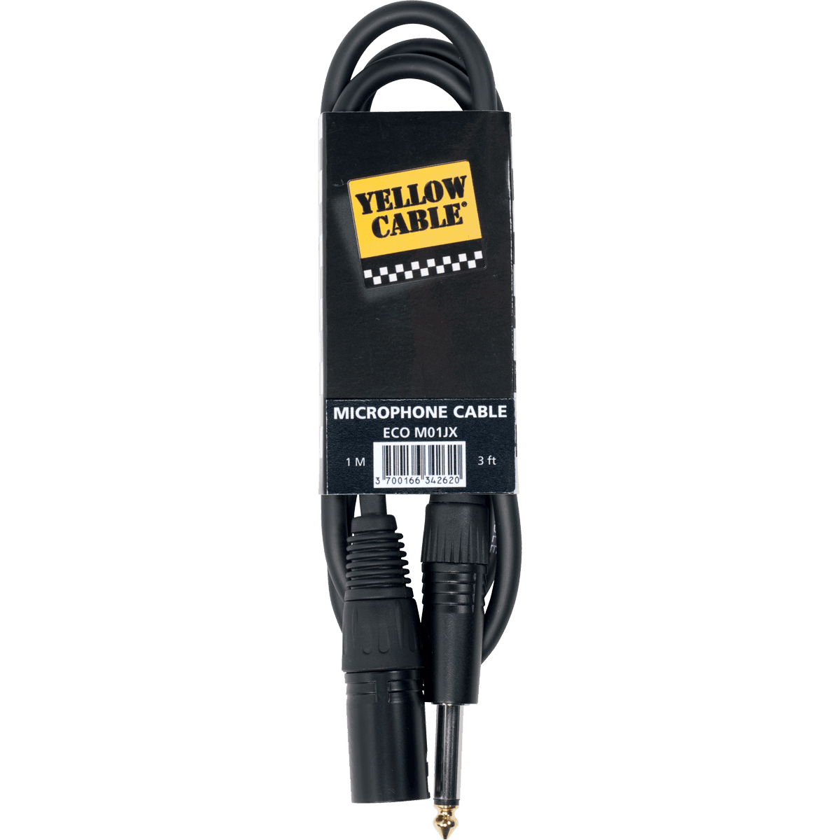 1/4" Mono Male Jack / XLR Male 1M | Microphone Cable | by Yellow Cable