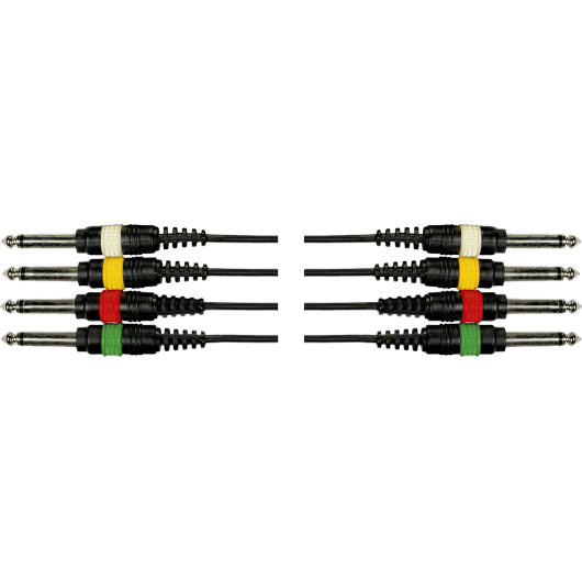 4 x Jack Мono Мale/4 x Jack Мono Мale - 3m | Audio Cable | By Yellow Cable