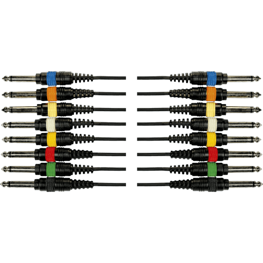 8 x 1/4"Mono Male Jack/8 x 1/4"Mono Male Jack - 5m | Audio Cable | By Yellow Cable