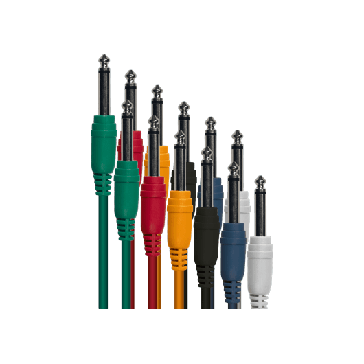 Patch Cables Mixed Colors (6 Pieces) | Instrument Cable | By Yellow Cable