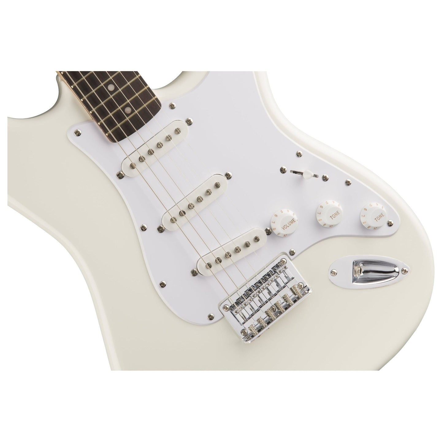 Fender Squier Bullet Stratocaster HT | Arctic White | Electric Guitar with Poplar Body | Maple Neck Indian Laurel Fingerboard | 3 Single-coil Pickups | Hardtail Bridge