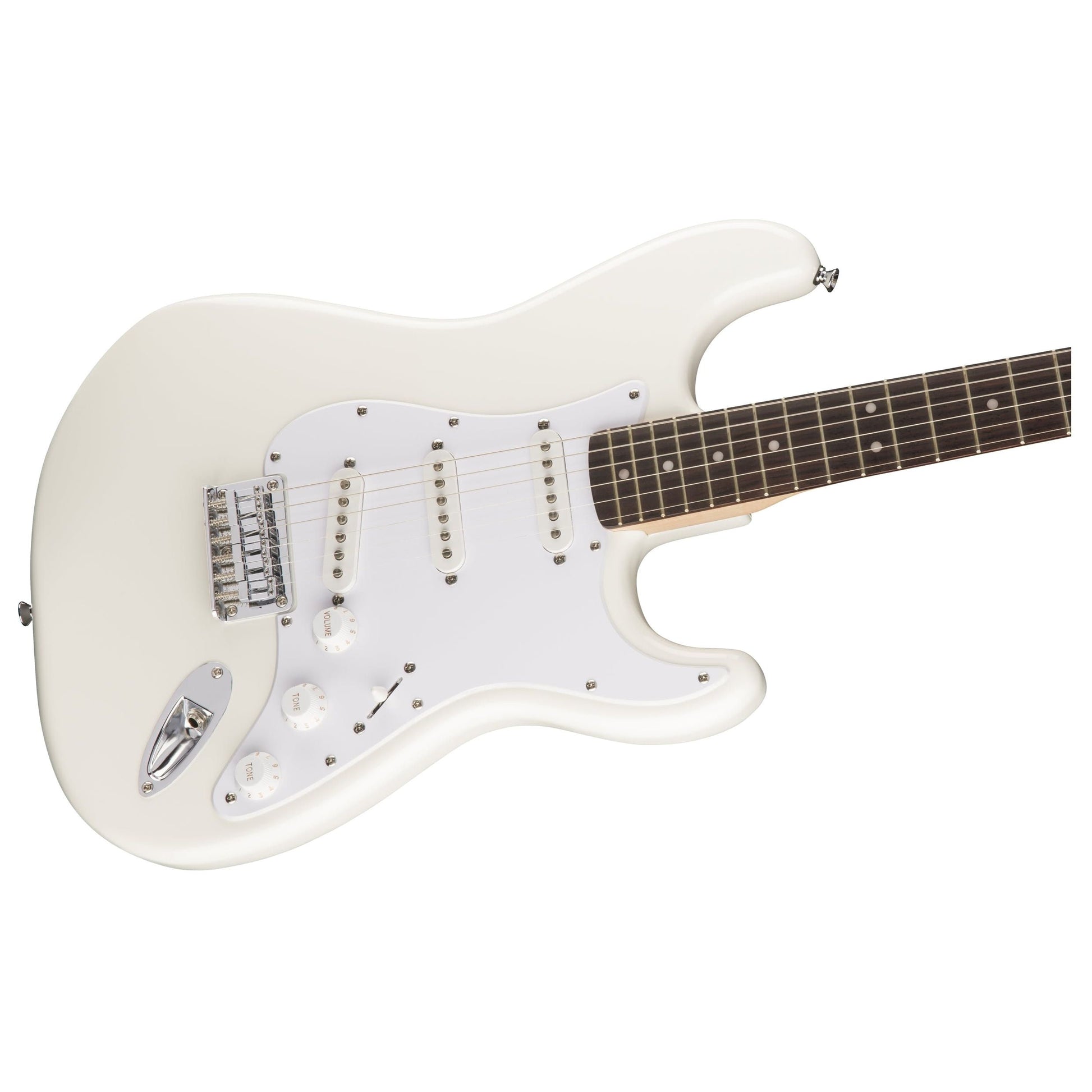 Fender Squier Bullet Stratocaster HT | Arctic White | Electric Guitar with Poplar Body | Maple Neck Indian Laurel Fingerboard | 3 Single-coil Pickups | Hardtail Bridge