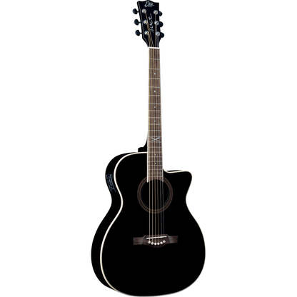 NXT A100ce Electro-Acoustic Guitar by EKO | Auditorium Cutaway with Pickup | Black