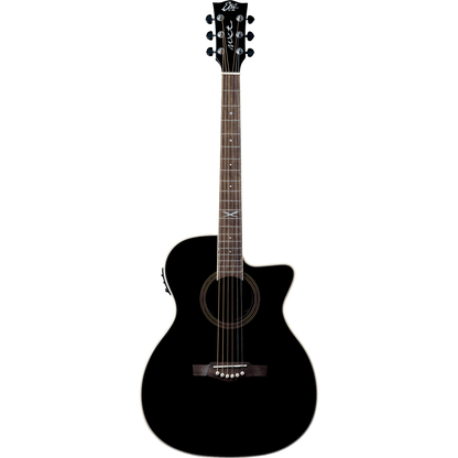NXT A100ce Electro-Acoustic Guitar by EKO | Auditorium Cutaway with Pickup | Black