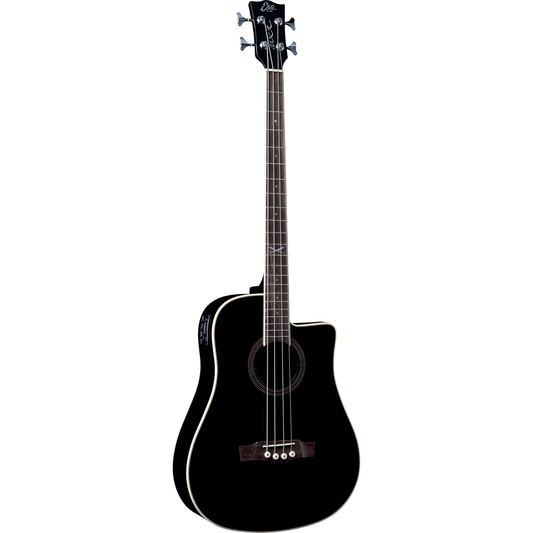 NXT B100CWE See Through Black | Electro-Acoustic Bass Guitar by EKO | GEA NXT-B100CWE-BLK