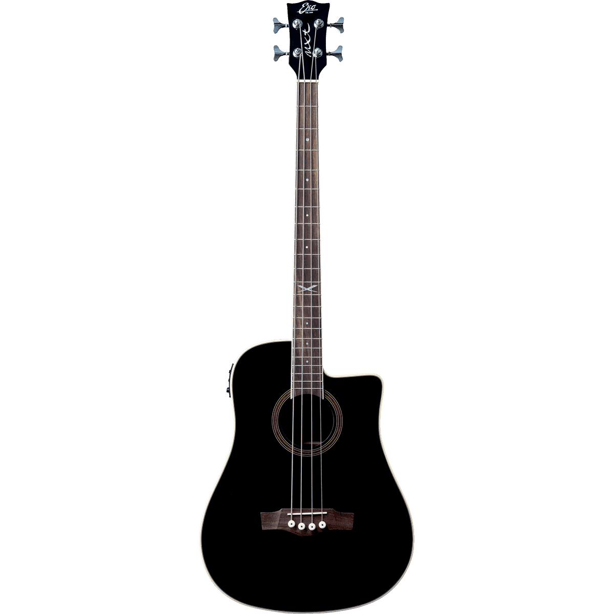 NXT B100CWE See Through Black | Electro-Acoustic Bass Guitar by EKO | GEA NXT-B100CWE-BLK