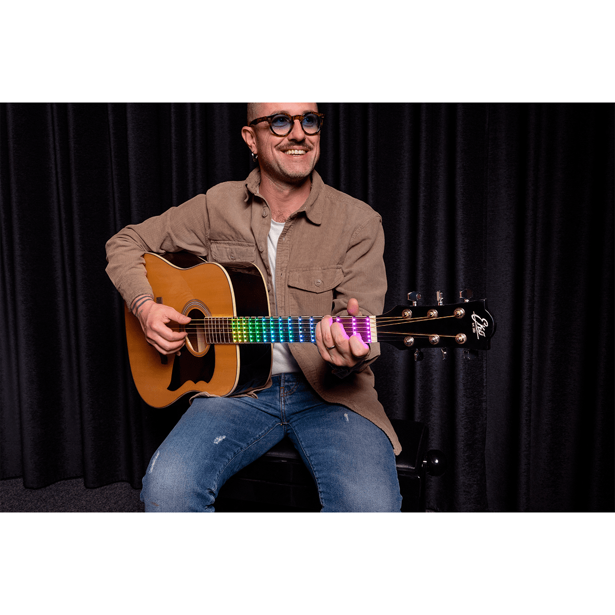 Ranger 6 Natural by Eko Guitars | Dreadnought Acoustic Guitar | Visual Note Bundle