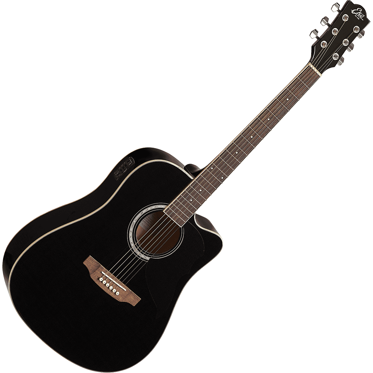 Ranger 6 Cutaway Black EQ | Electro Acoustic Guitar by Eko