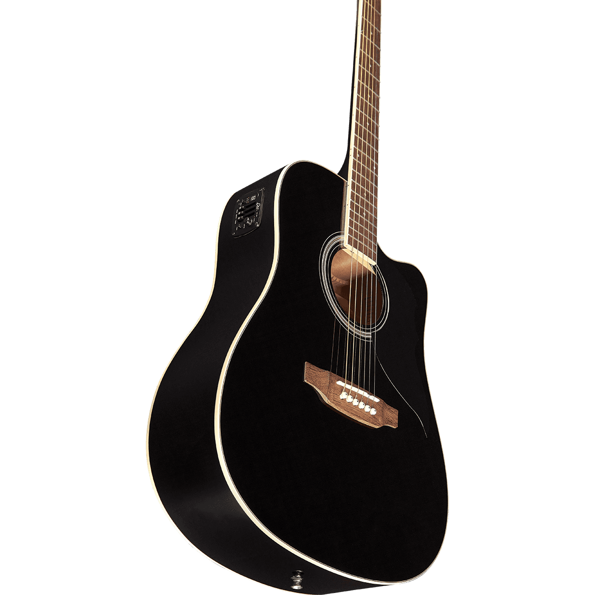 Ranger 6 Cutaway Black EQ | Electro Acoustic Guitar by Eko
