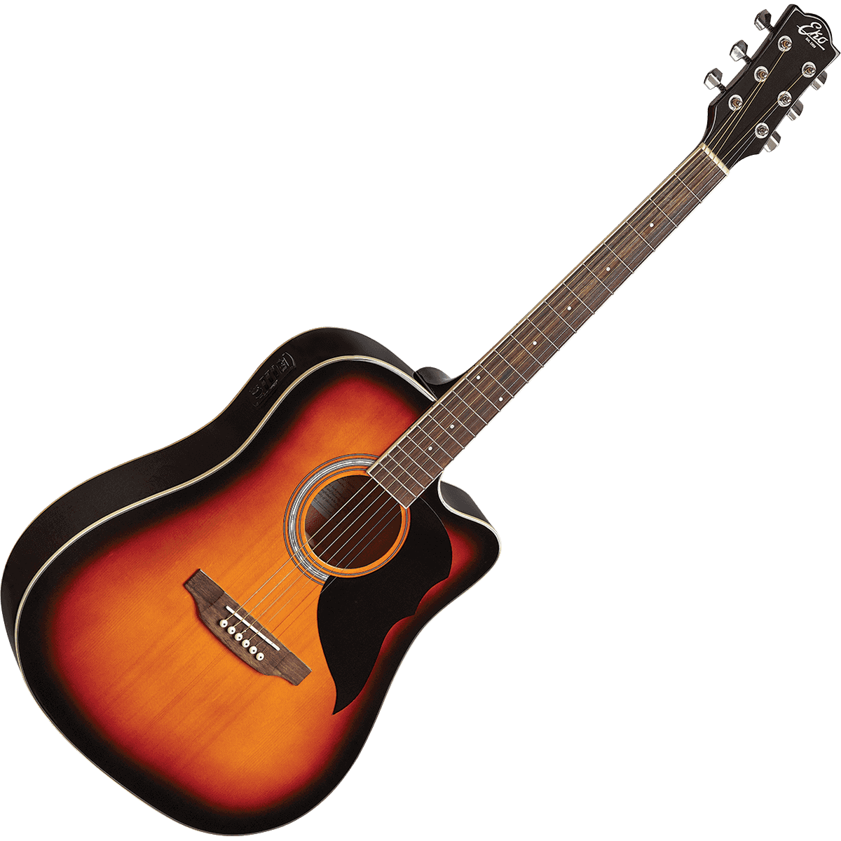 Ranger 6 Cutaway Brown Sunburst EQ | Electro Acoustic Guitar by Eko
