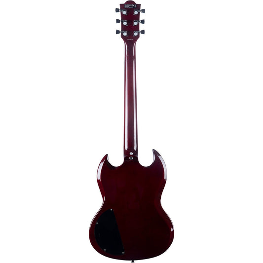 EKO DV300 Electric Guitar | Red Finish | Double Cut | High-Output Humbucking Pickups