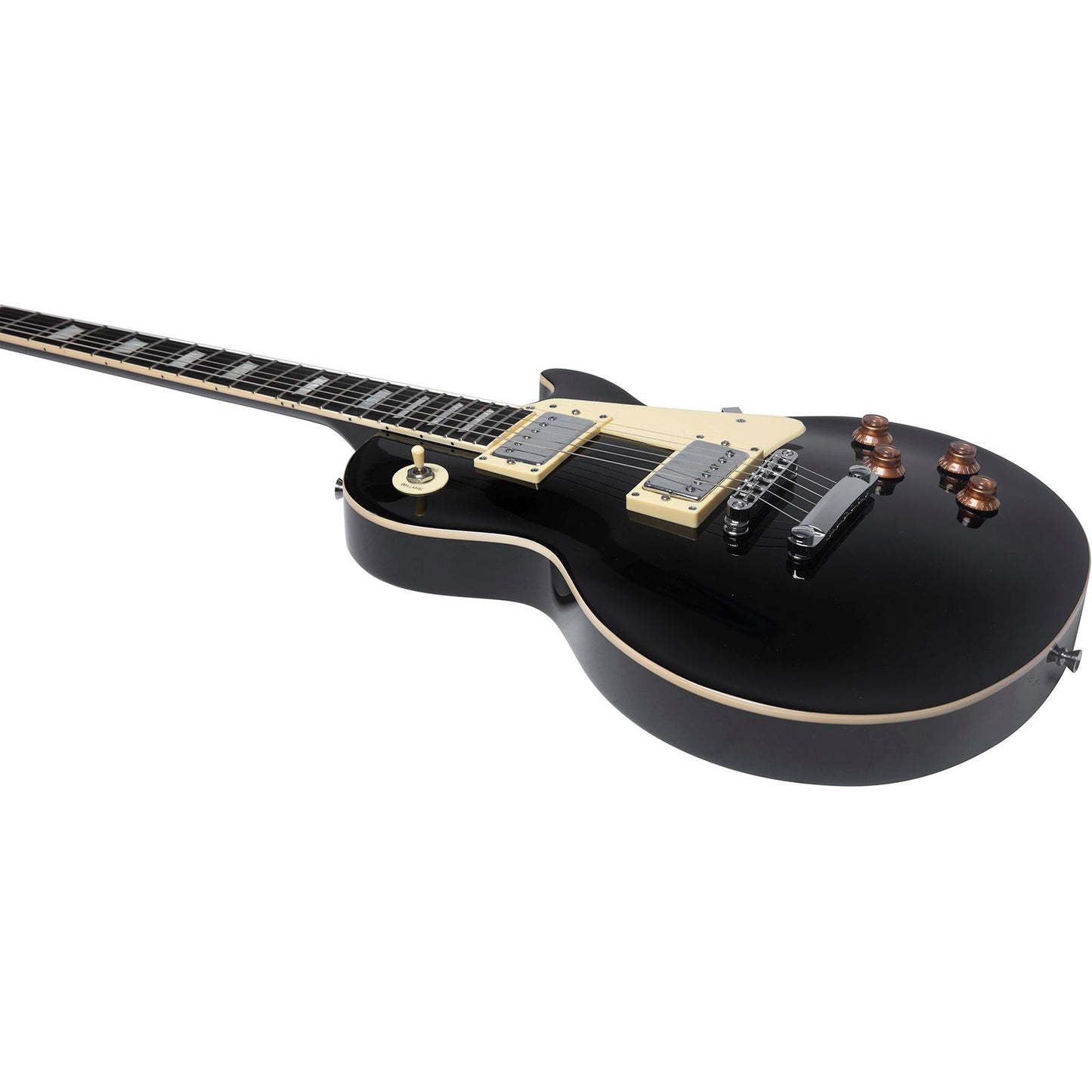 EKO LS300 Electric Guitar | Vintage Black Finish | Single Cut | High-Output Humbucking Pickups