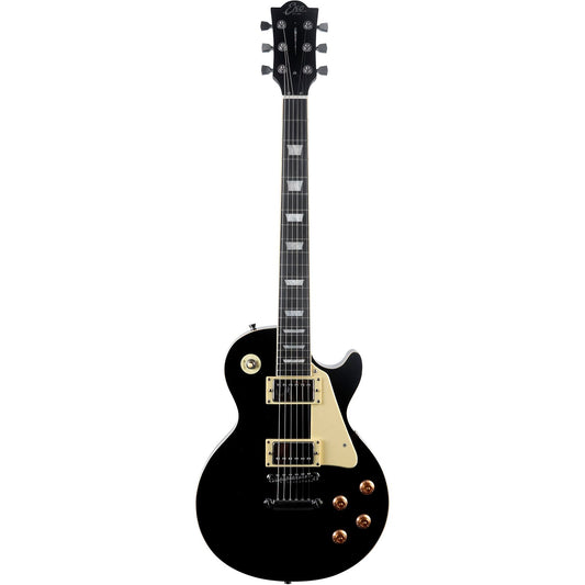 EKO LS300 Electric Guitar | Vintage Black Finish | Single Cut | High-Output Humbucking Pickups