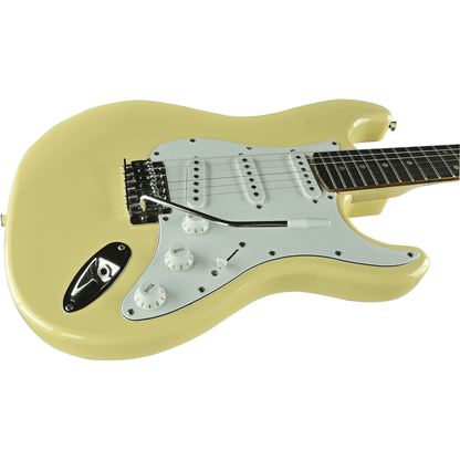 EKO S300CRM Electric Guitar |  Cream Finish | Tremolo | 3 Single Coil Pickups | Includes Free Guitar Cable