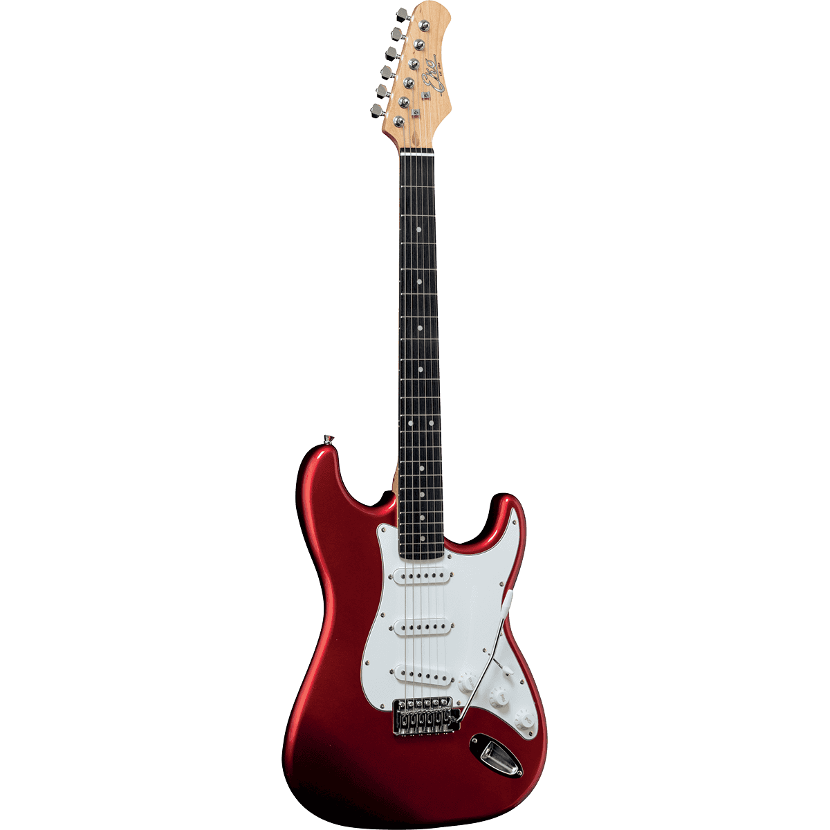 EKO S300RED Electric Guitar |  Candy Red Finish | Tremolo | 3 Single Coil Pickups | Includes Free Guitar Cable
