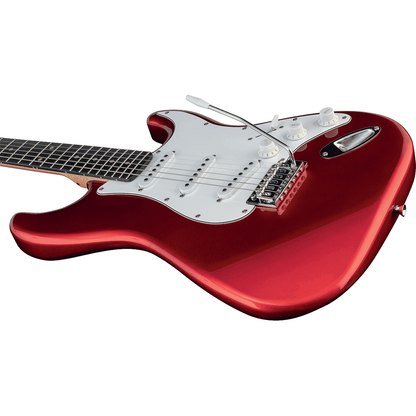 EKO S300RED Electric Guitar |  Candy Red Finish | Tremolo | 3 Single Coil Pickups | Includes Free Guitar Cable
