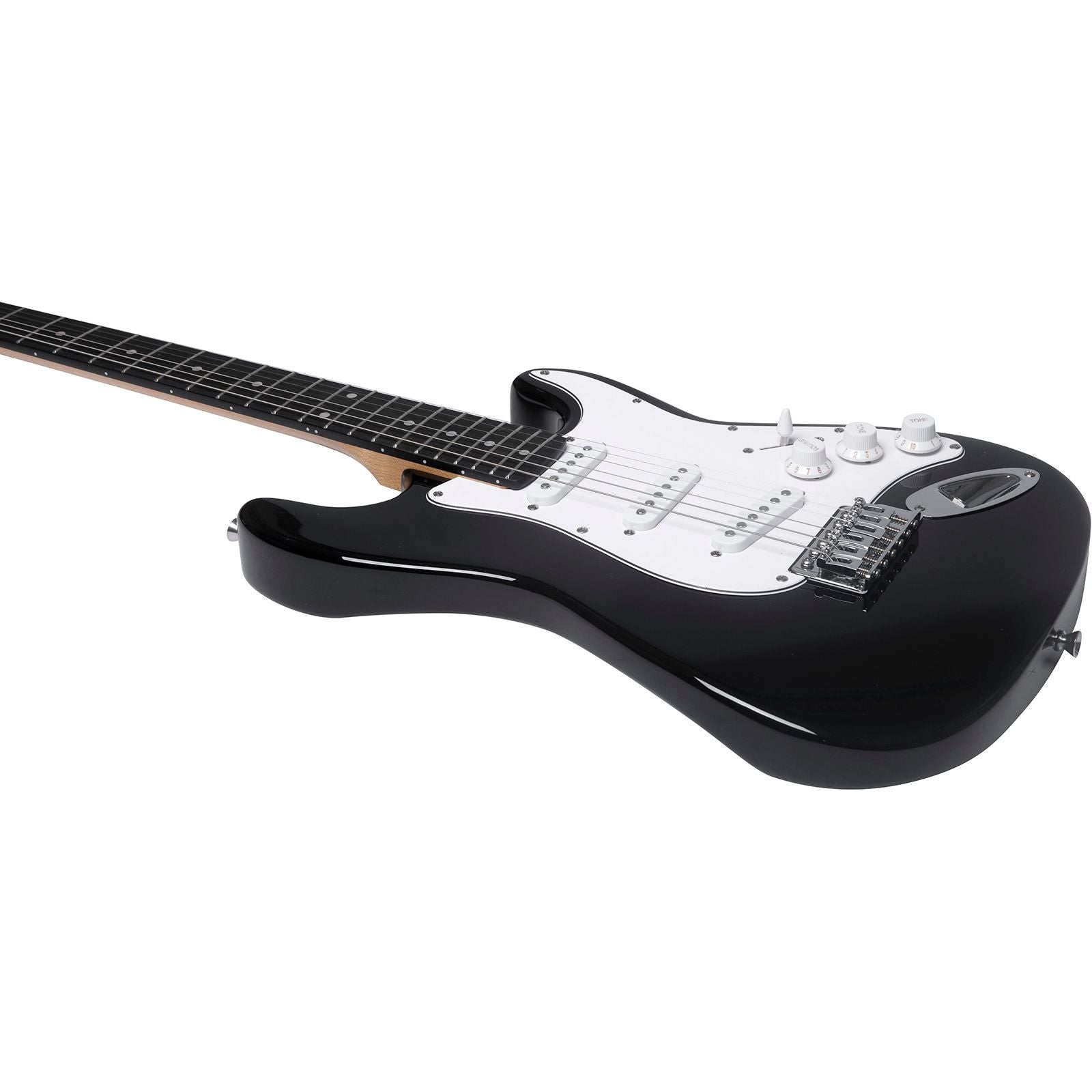 Eko ST100 Electric Guitar | Black Finish | Tremolo Bridge | 3 Single Coil Pickups