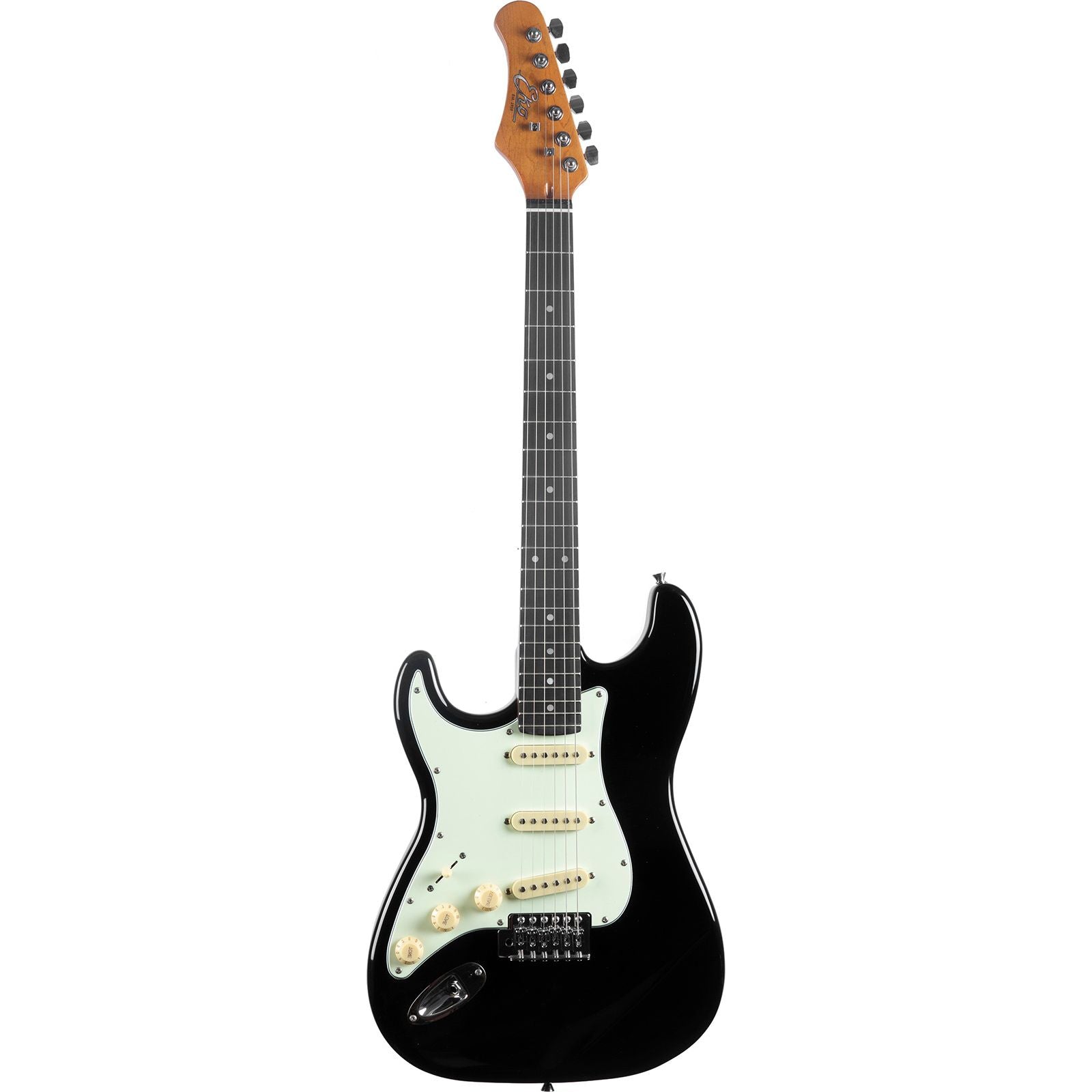 EKO ST300-LH Electric Guitar | Black Finish | Tremolo Bridge | 3 Single Coil Pickups | Left-Handed
