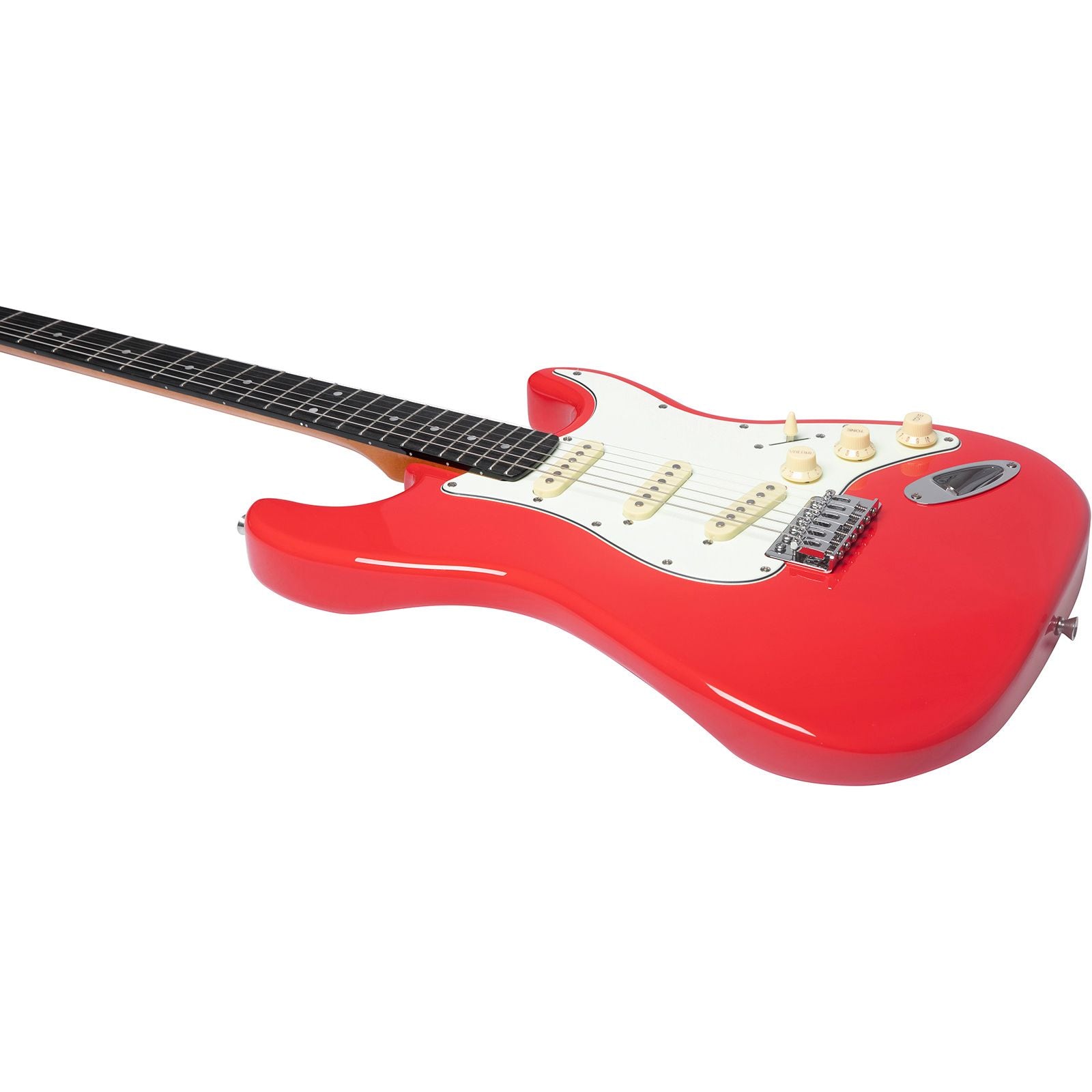 EKO ST300 Electric Guitar | Tremolo Bridge | 3 Single Coil Pickups | Fiesta Red