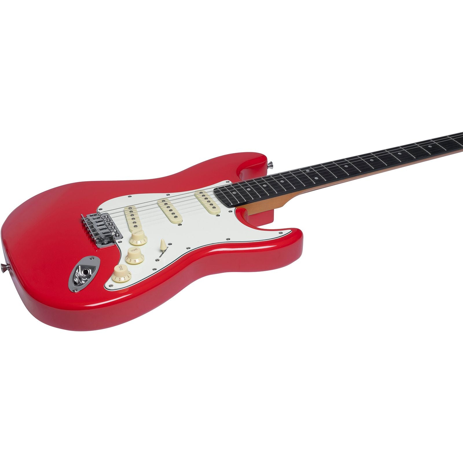 EKO ST300 Electric Guitar | Tremolo Bridge | 3 Single Coil Pickups | Fiesta Red