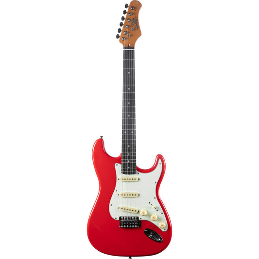 EKO ST300 Electric Guitar | Tremolo Bridge | 3 Single Coil Pickups | Fiesta Red