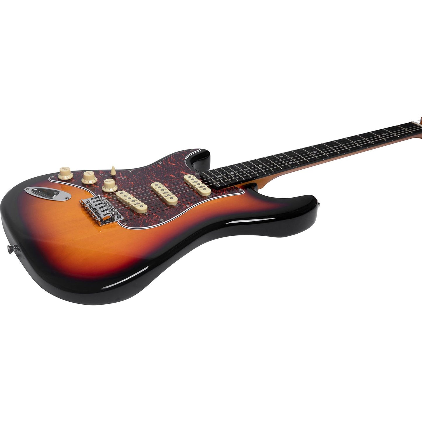 EKO ST300-LH Electric Guitar | Sunburst Finish | Tremolo Bridge | 3 Single Coil Pickups | Left-Handed