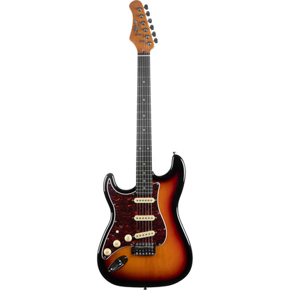 EKO ST300-LH Electric Guitar | Sunburst Finish | Tremolo Bridge | 3 Single Coil Pickups | Left-Handed