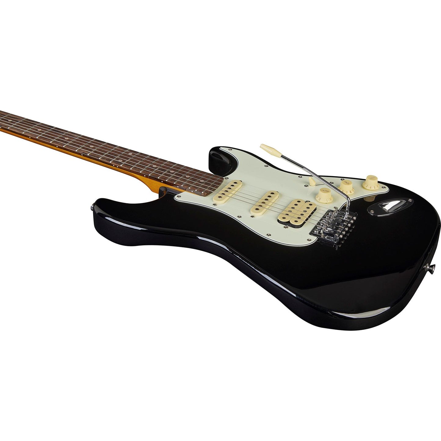 EKO ST350 Electric Guitar | Tremolo Bridge | HSS Pickup Configuration | Black
