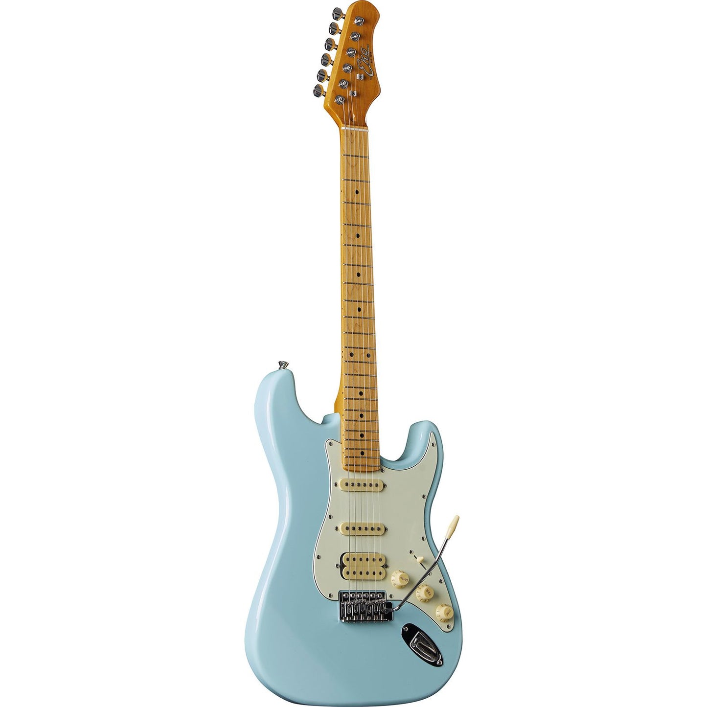 EKO ST351 Electric Guitar | Tremolo Bridge | HSS Pickup Configuration | Daphne Blue