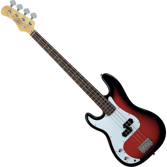 EKO Left Handed Electric Bass Guitar VPB100 | Sunburst Colour | Perfect Beginner Bass