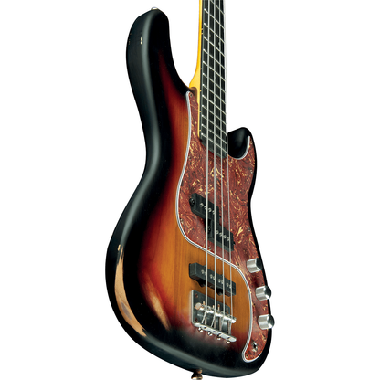 EKO VPJ280V-RELIC-SB Bass Guitar | Relic Sunburst Finish | Dual Pickups | Vintage Feel with Modern Performance