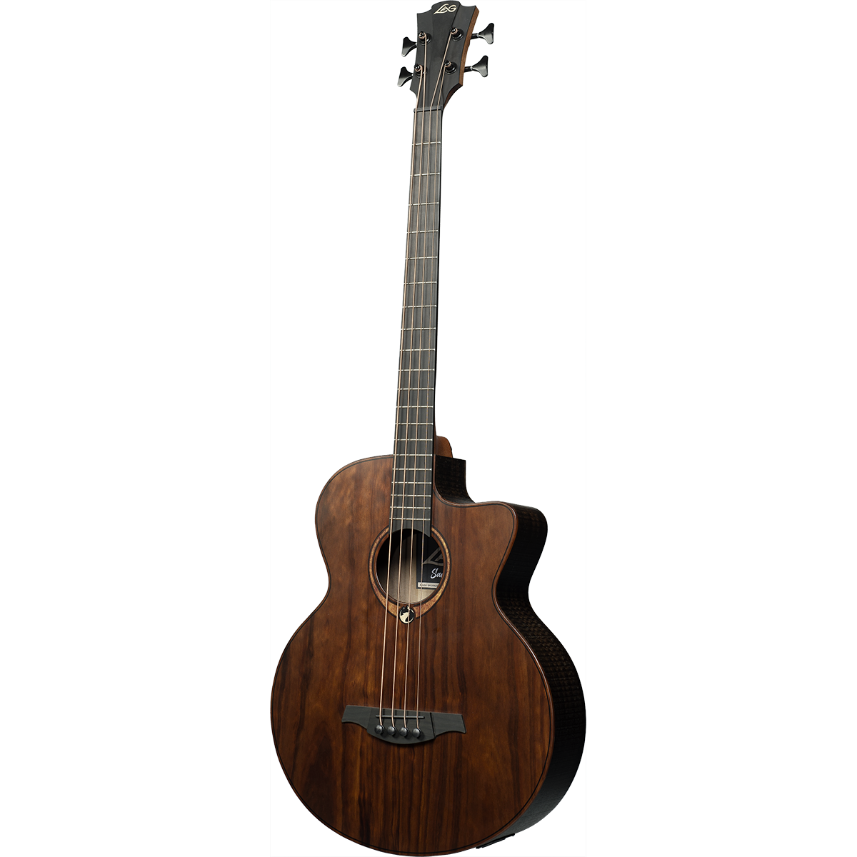 Lag Sauvage-BCE Jumbo Electro Acoustic Bass Guitar with Cutaway | Includes a Soft Case