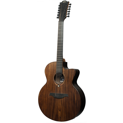Jumbo 12 Strings Cutaway Electro Acoustic Guitar Sauvage by Lâg | Includes Case and Cable | GLA SAUVAGE-J12CE