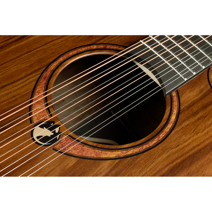 Jumbo 12 Strings Cutaway Electro Acoustic Guitar Sauvage by Lâg | Includes Case and Cable | GLA SAUVAGE-J12CE