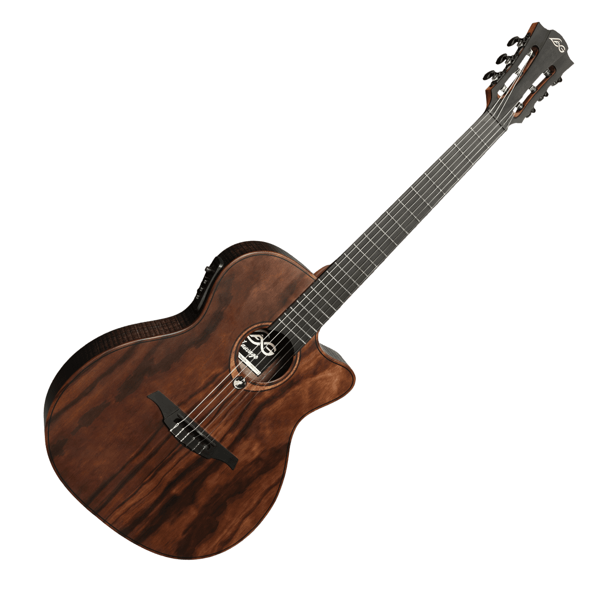 Lâg SAUVAGE-N-ASCE Nylon Auditorium Slim Cutaway Electro Acoustic Guitar | Includes Case and Cable | GLA SAUVAGE-N-ASCE