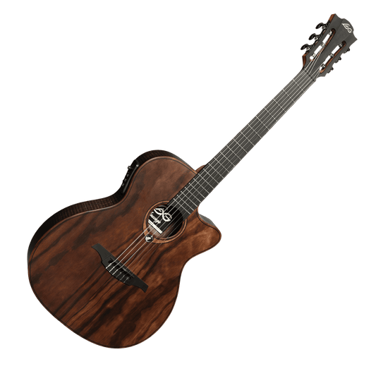 Lâg SAUVAGE-N-ASCE Nylon Auditorium Slim Cutaway Electro Acoustic Guitar | Includes Case and Cable | GLA SAUVAGE-N-ASCE