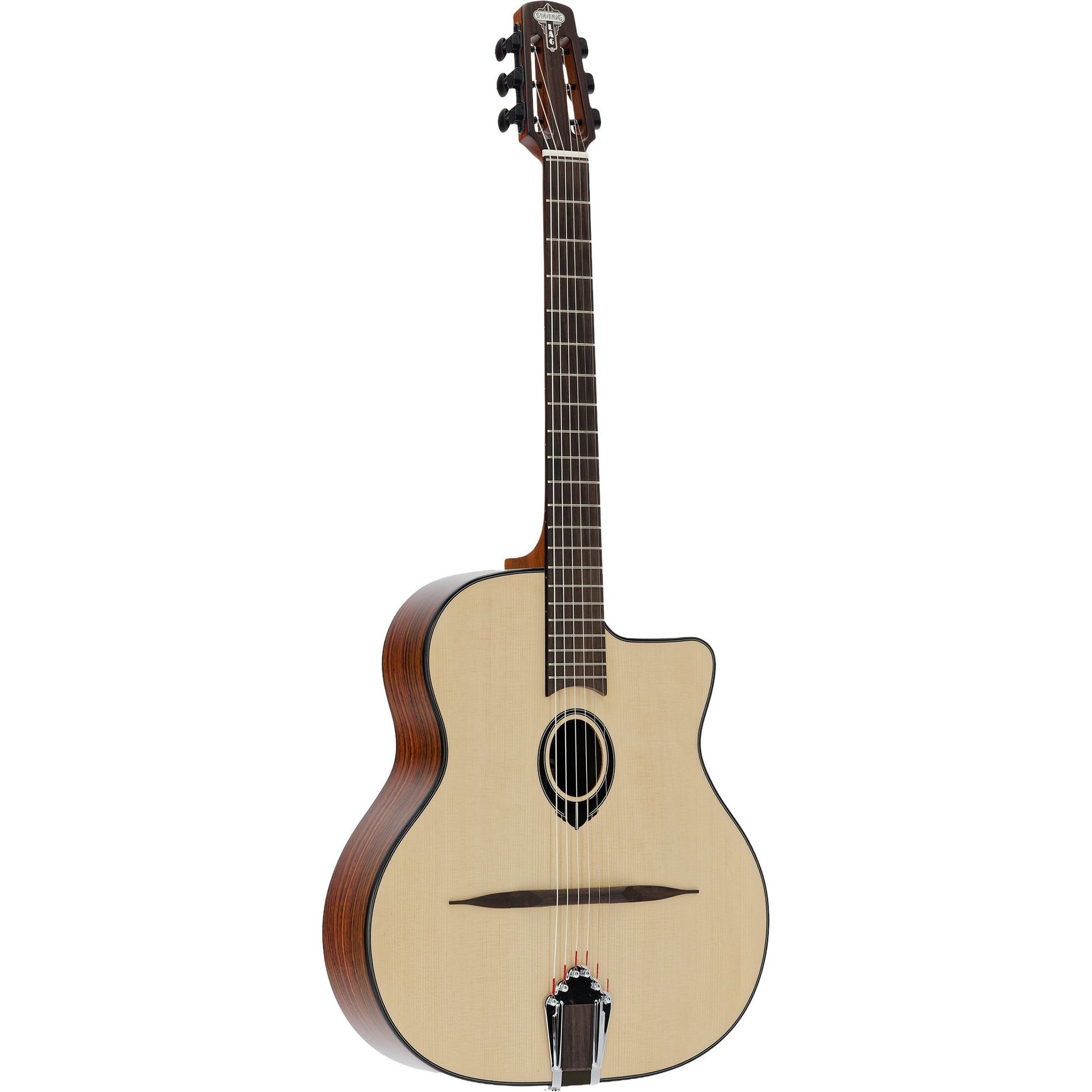 Lag Swing SL200 Acoustic Gypsy Jazz Guitar | Solid Spruce Top | Included Gig Bag