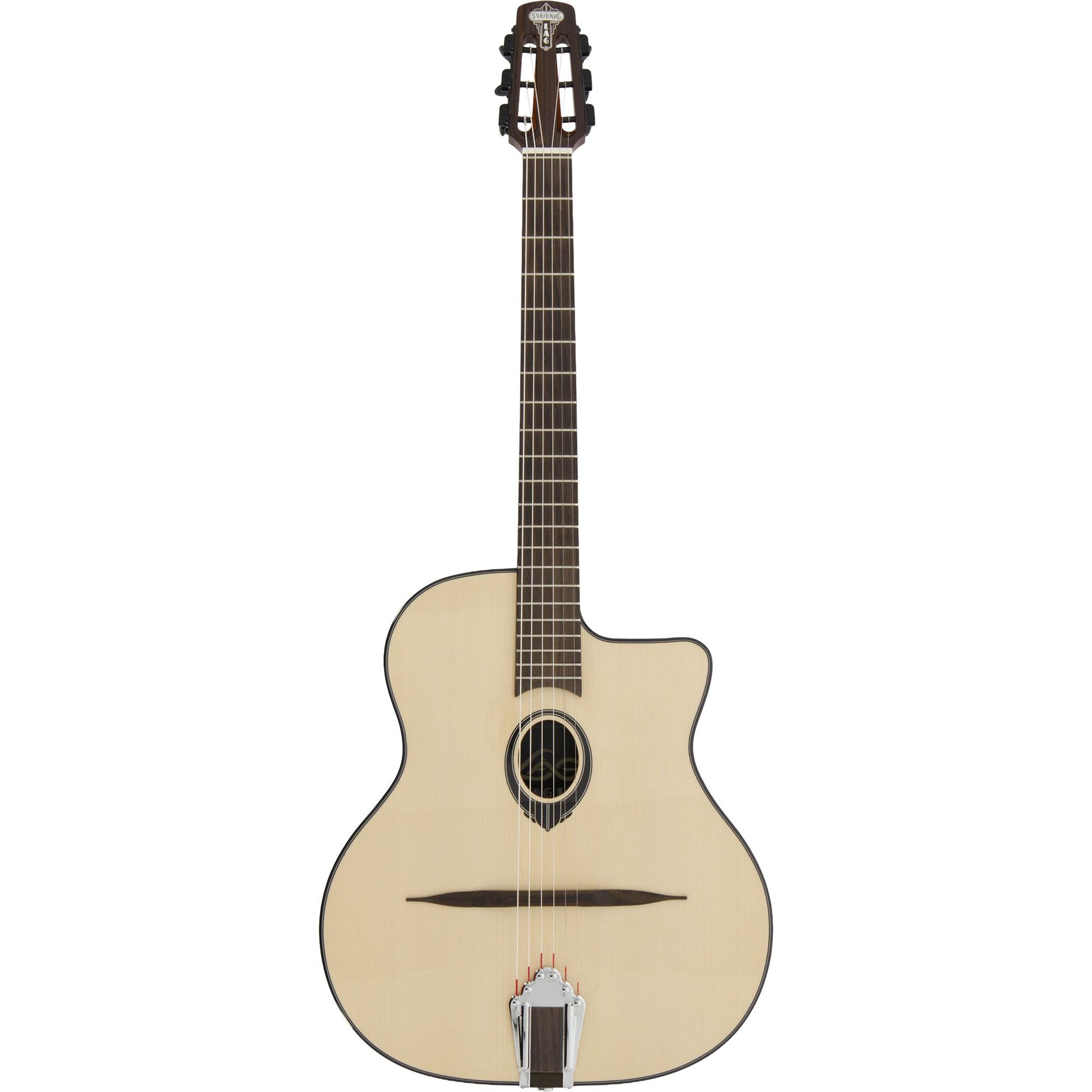 Lag Swing SL200 Acoustic Gypsy Jazz Guitar | Solid Spruce Top | Included Gig Bag