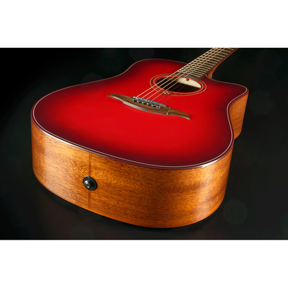 Lag Tramontane Special Edition Electro-Acoustic Dreadnought Guitar with Cutaway | Red