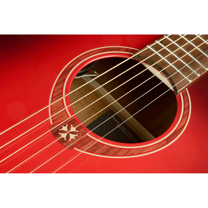 Lag Tramontane Special Edition Electro-Acoustic Dreadnought Guitar with Cutaway | Red